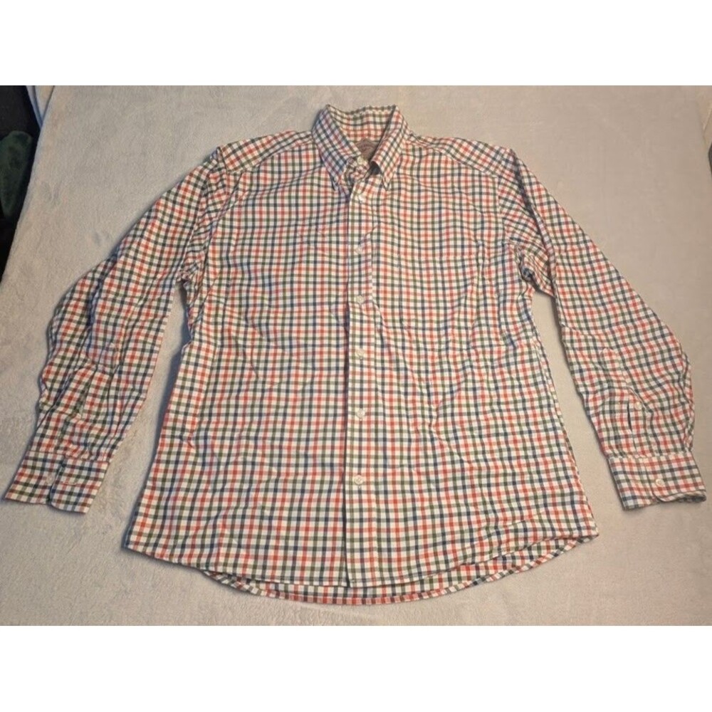 Bills Khakis Sport Shirt Mens Large Plaid Button Down Cotton USA Prep